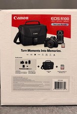 Canon EOS R100 Mirrorless Camera Two Lens Bundle In Black 6052C068