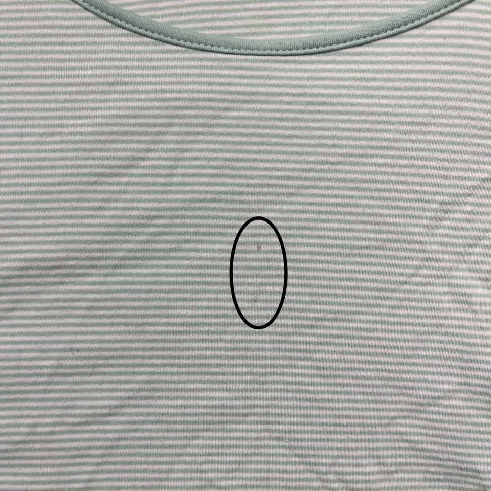 Conjunto de pijama Lake para mujer M verde a rayas pantalones de algodón Pima + Top Lounge Comfort Foto 3 de 4