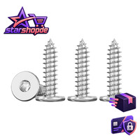 ‌Drenky M4 Blechschrauben Flachkopf Edelstahl A2 V2A Schrauben Torx M4 50 StüCk