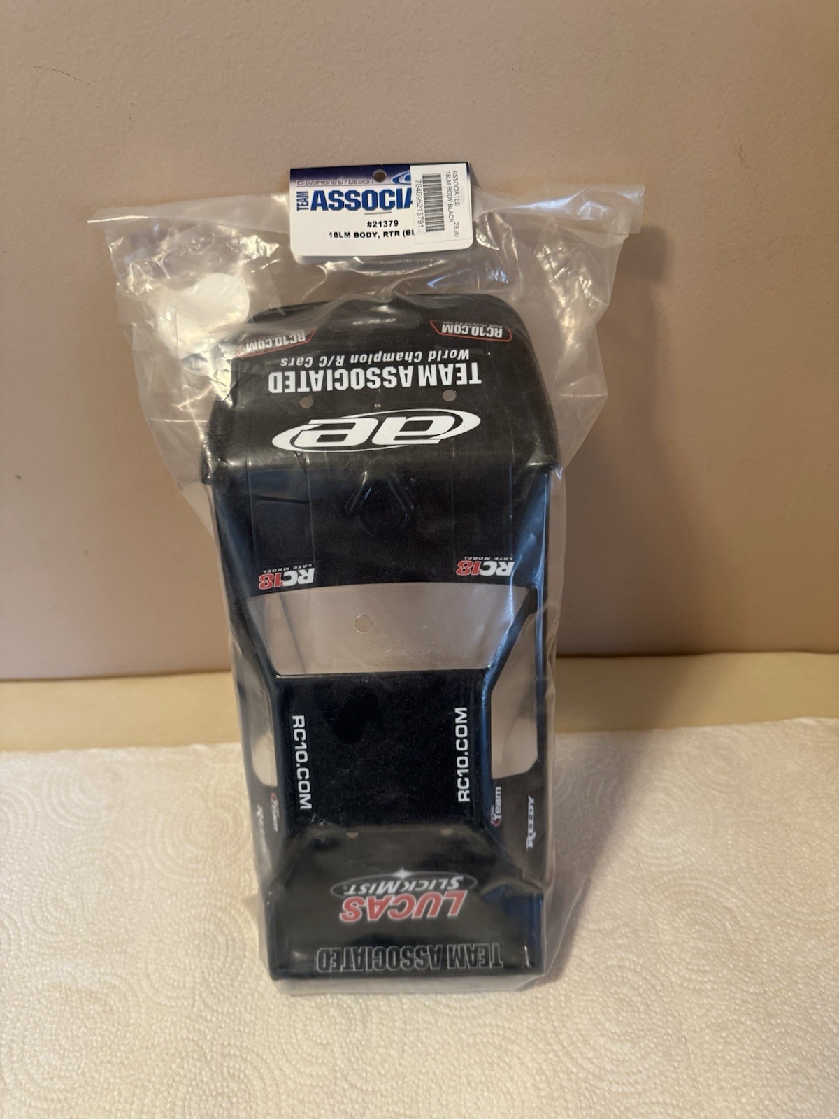 Rc18 Late Model Body Set With Decals Black