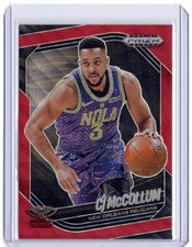 2024-25 Panini Prizm Black CJ McCollum #148 Ruby Red Wave Prizm Pelicans