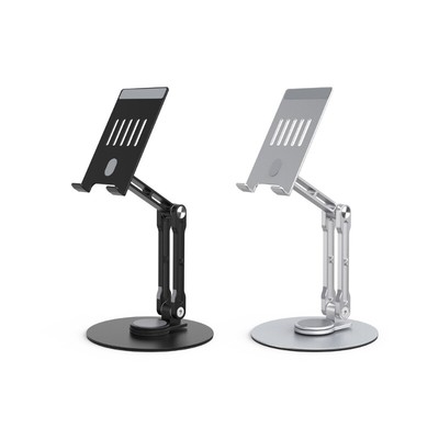 Phone Stand 3Axis Height Adjustable 360DegreeRotary Desktop Tablet Holder