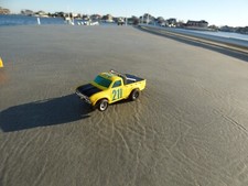 AFX AURORA BLUE 211 YELLOW Datsun Baja PICKUP TRUCK HO SLOT CAR NOS