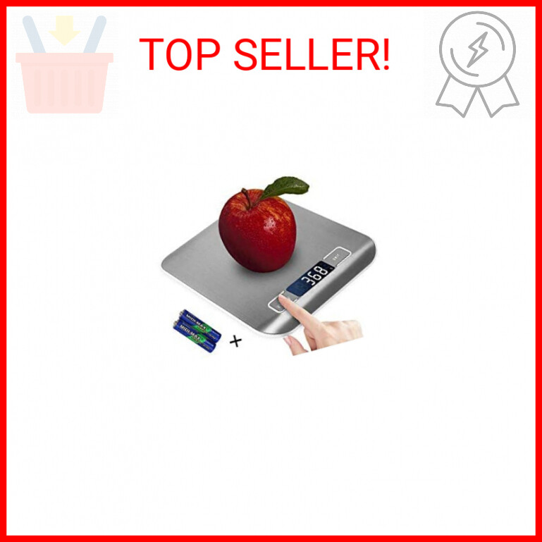 Digital Kitchen Scale,Food Scale for Meat Baking Weight,Unit Gram OZ lb Up 11 lb-image
