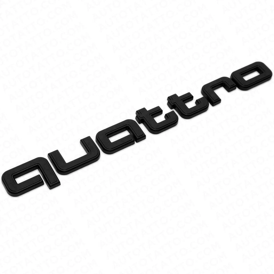 Audi Quattro Matte Black Letter Liftgate Nameplate Trunk Emblem Badge Sport — 第 2/4 张图片