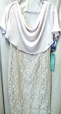 JH Evening Woman's Evening Dress Gold 14 Sheer Cover Mid Length