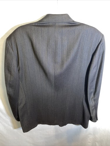 Pierre Cardin Mens Suit Jacket Size 43R Black Two Button Long Sleeve Formal - Picture 8 of 12