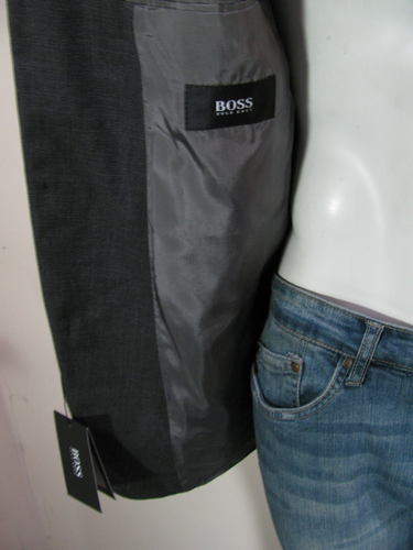 Hugo Boss Mens Blazer 42R Gray Knit Wool Sport Coat Ventless Suit Jacket $550 - Picture 12 of 17