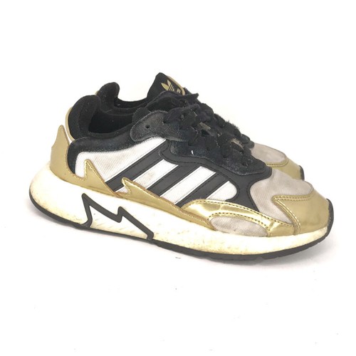 Adidas Mens Tresc Run EG5664 White Gold Black Running Shoes Lace Up Size 5  | eBay