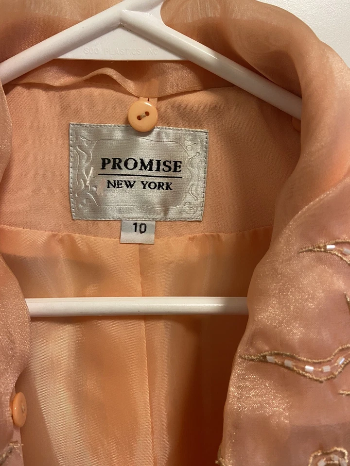 Promise New York 3 Piece Peach Suit - Image 3 of 4