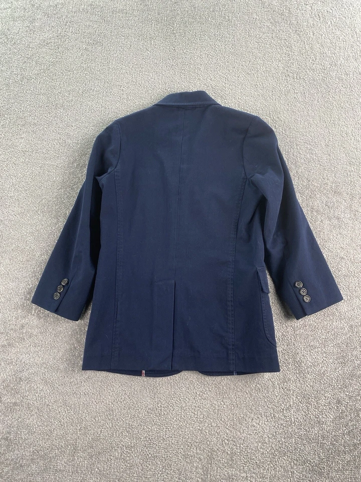 Blazer polo vintage Ralph Lauren masculino pequeno azul algodão lona designer esporte - Imagem 3 de 4