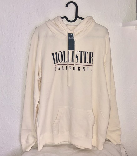 Hollister Off White Cream Ecru Logo 
