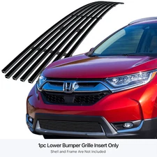 For 2017-2019 Honda CR-V Lower Bumper Stainless Steel Black Billet Grille Insert
