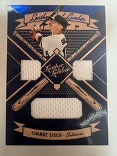 Chance Sisco 2019 Panini Leather And Lumber Jerseys Baltimore Orioles