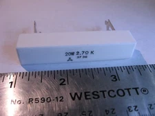 Panasonic 20 Watt 2.7 Ohm 2R7 10% Ceramic Cement High Power Resistor - NOS Qty 1