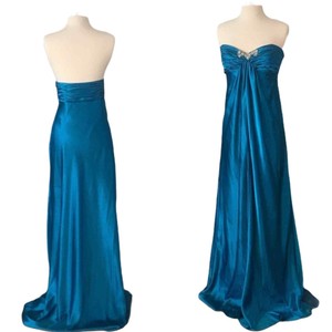 Free Shipping And Installation Ruth Tarvydas Blue Satin Evening Dress Gown Bridgerton Style Ruched Bodice 10 Time Limit -ska-sktcoid