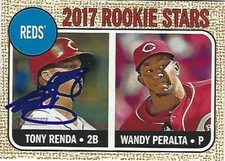 Autographed Signed 2017 Topps Heritage #69 Tony Renda Cincinnati Reds Tough