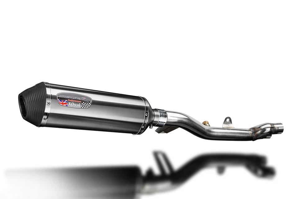 Honda NT700V Deauville 2006-15 Slip On 13.5" XOval Stainless Exhaust Muffler Kit - Image 2 of 4