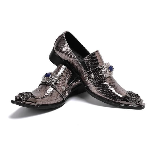 SAOLA Nuove scarpe da uomo in vera pelle scarpe a punta in ferro gioiello scarpe da sposa britanniche