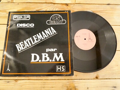 D.B.M. DISCOBEATLEMANIA / KISS ME MAXI 45T LP VINYL EX COVER EX ORIGINAL 1977