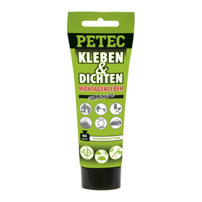Petec 94270 Montagekleber Kleben und Dichten schwarz - 80ml Tube