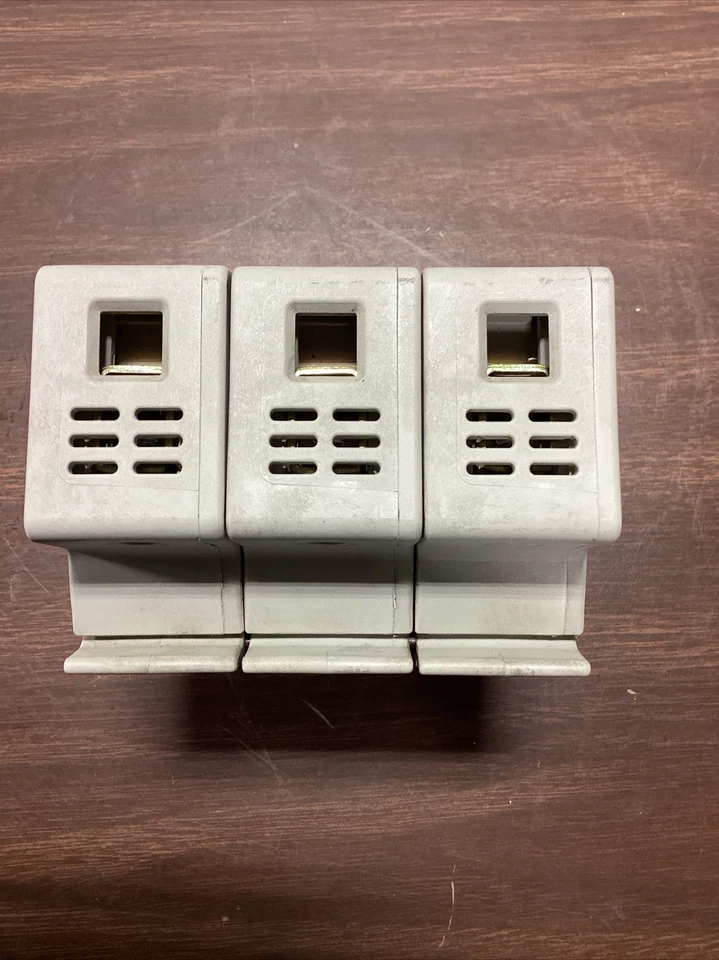 Qty 3 Littlefuse LPSJ30-31D 30Amp 600V 3-Pole Class J Fuse Holder DIN Mount - Image 3 of 4