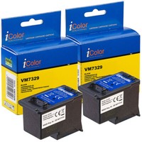 Icolor 2Er-Set Tintenpatronen FüR Canon (Ersetzt Canon PG560XL), Black
