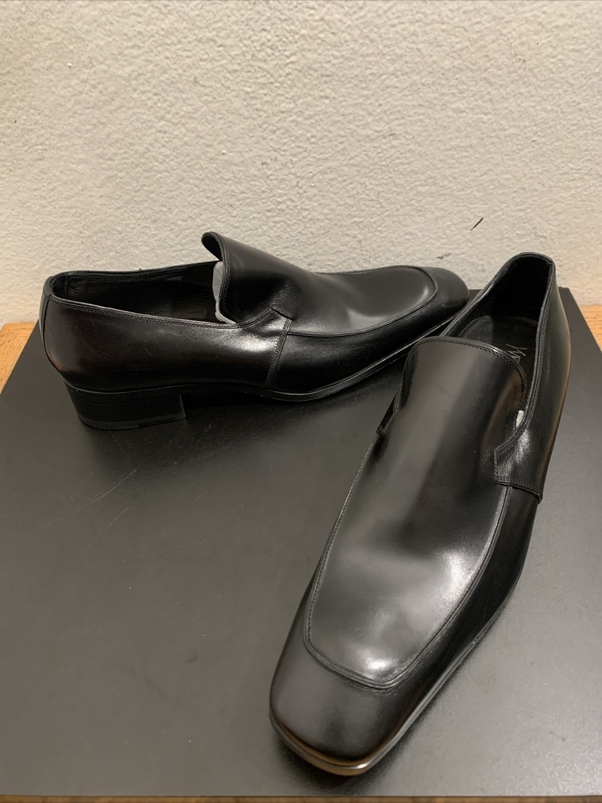 Yves Saint Laurent Rive Gauche slip on in pelle 0465 da uomo taglia 40 5 7 5 8 in perfette condizioni