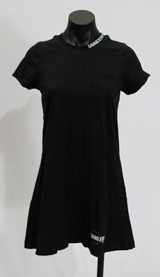 Savage X Fenty Womens Essential Short Sleeve Baby Tee Dress DM3 Caviar Small NWT