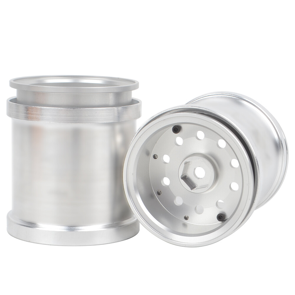 Aluminum Beadlock Wheel Rims for Tamiya WR-02 G6-01 6x6 Konghead