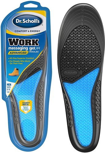 Dr Scholls Insoles Men WORK Massaging Gel Full Shoe Insole Sz 8-14 (1 pair) - Picture 11 of 36