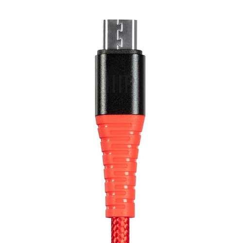 3FT USB Micro B to Type A Sync Data Charging Cable Reinforced Braided Cord Red - Picture 5 of 6