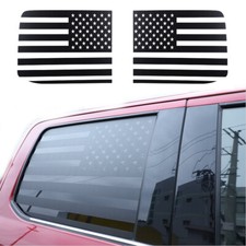 2pcs Rear Window Side Decor Stickers Decal For Ford F150 Us Flag Accessories