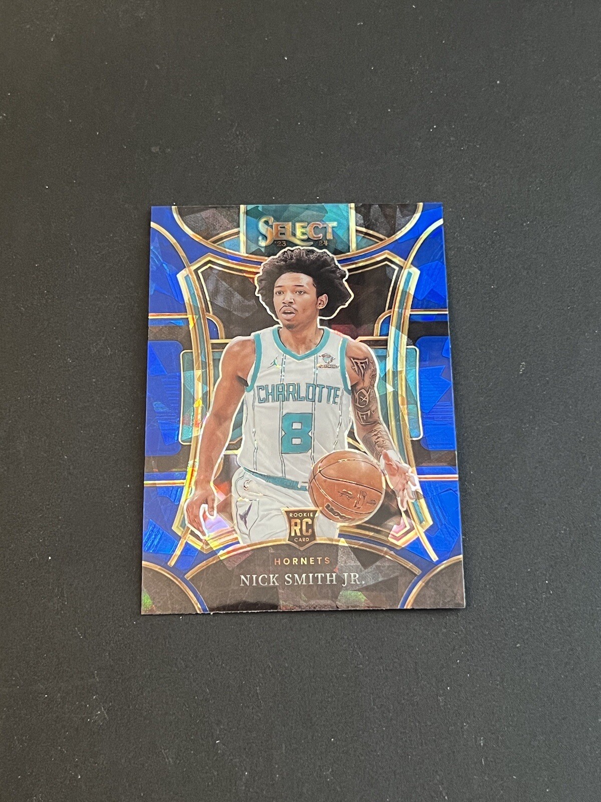 2023-24 Panini Select #310 Nick Smith Jr Blue Cracked Ice RC #310 Mezzanine