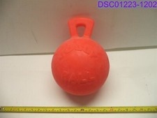 Jolly Pets Jolly Ball Tug-n-Toss Heavy Duty Dog Toy Ball with Handle 8" Red