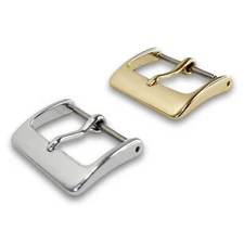 WATCH STRAP BUCKLE Premium Aluminium Gold or Silver Mirror Finish Sizes 8 - 28mm