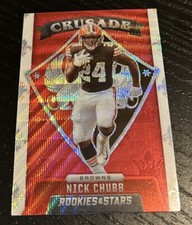 2021 Panini Rookies & Stars Nick Chubb Crusade Silver Wave Prizm