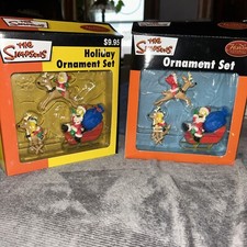 2005 The Simpsons Lisa Bart Homer Ornament Set Heirloom Ornament Lot 2