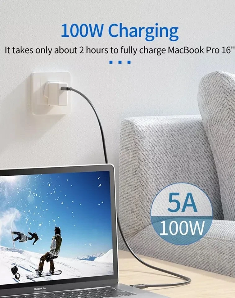 Thunderbolt 4 CABLE 2m | FREE DELIVERY | Display | Data | Power | USB C 4.0 - Image 4 of 4