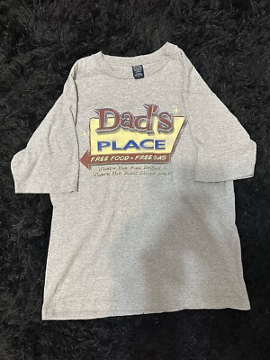 Vintage Funny Dad’s Place Free Food Drive In Theme T-Shirt | eBay
