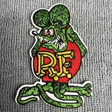 🔥 RAT FINK Racing GREASER GEARHEAD Ed Roth Hot Rod Embroidered Iron On PATCH