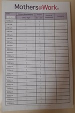 Newborn Baby Log Tracker Infant Daily Schedule Breast Feeding Diaper Notepad