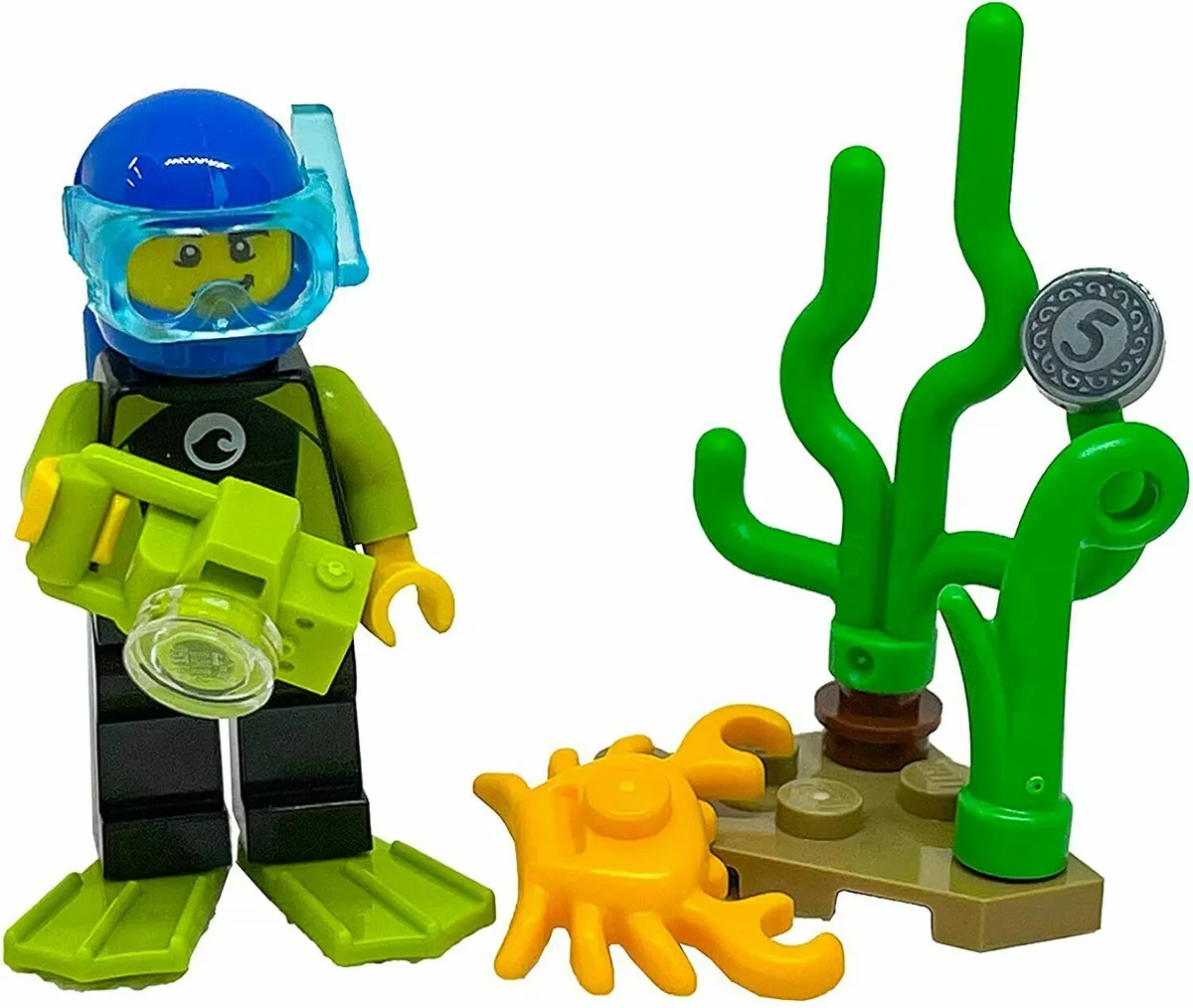 LEGO City Diver Minfig with Underwater Crab and Camera eBay