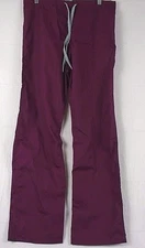 EWC Medical Reversible Scrub Pants SPAS WI Wine Size Extra Small 185R