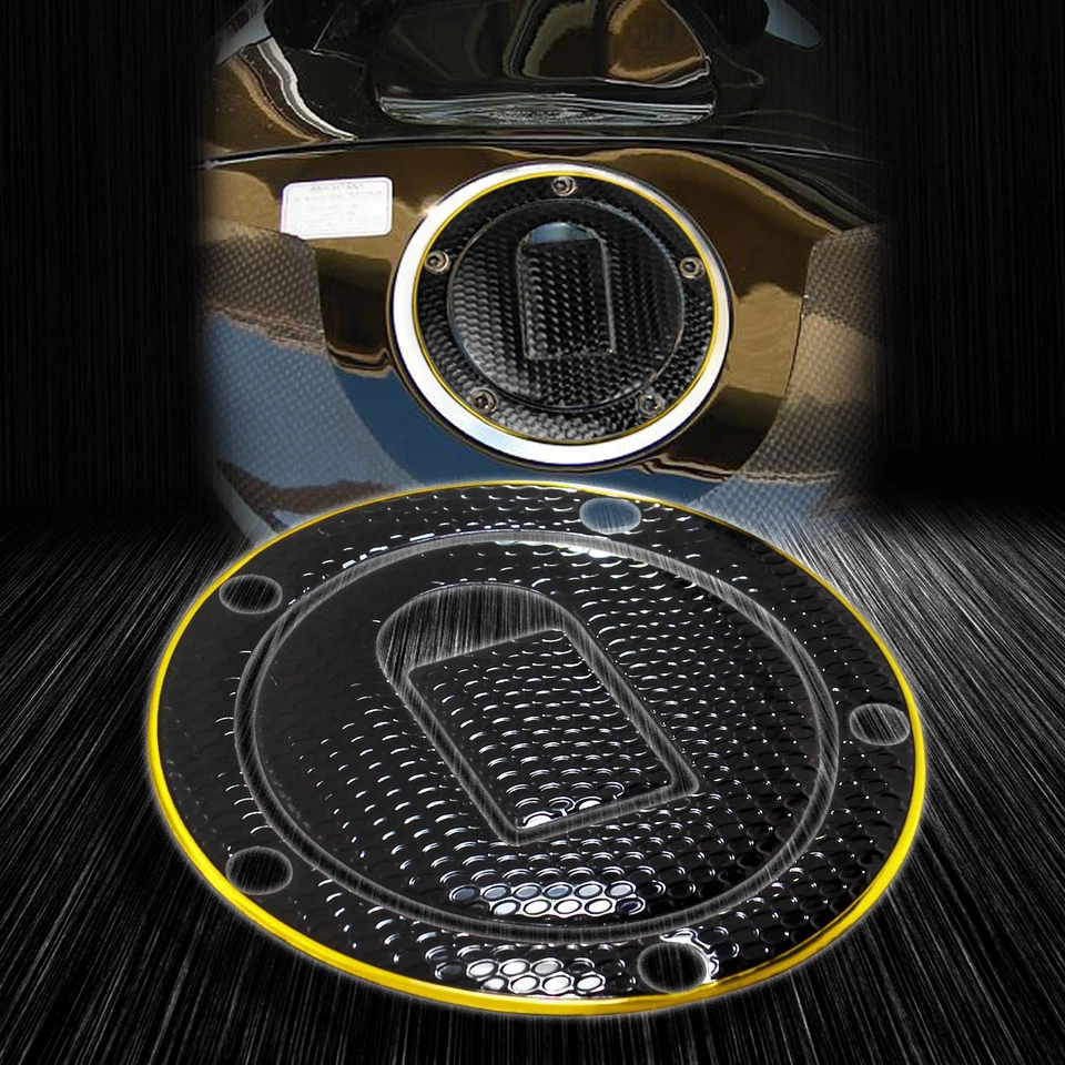 Almofada de tanque preta perfurada 4 peças + tampa de combustível 04-05 Ninja ZX-10R/6R/9R cromada dourada - Imagem 3 de 4