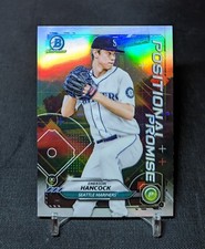 Emerson Hancock Positional Promise Refractor 2021 Bowman Chrome POS-EH Mariners