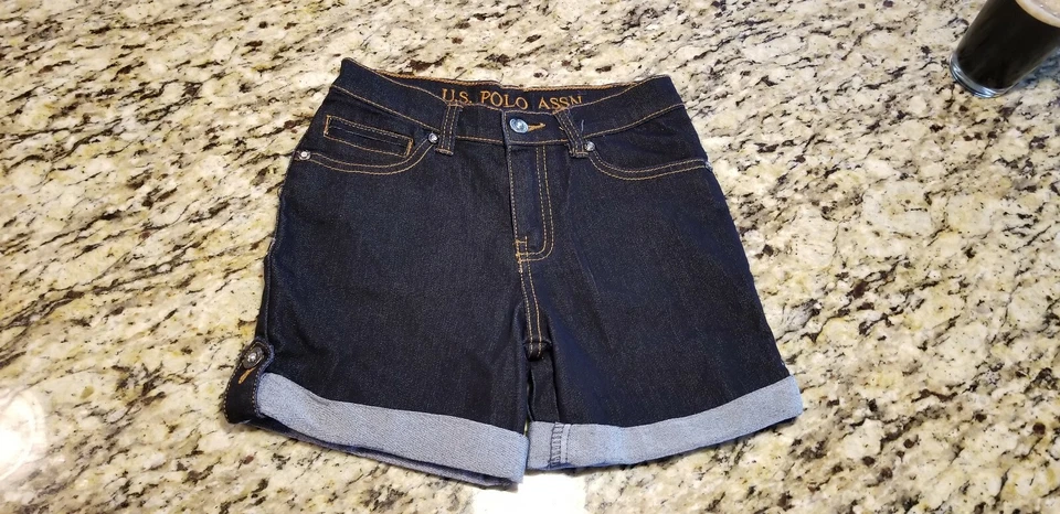 U.s Polo Niñas Jóvenes Azul Denim Pantalones Cortos Talla 8 Jeans NK08 Bordado Bolsillo Nuevo sin Etiquetas Foto 2 de 2