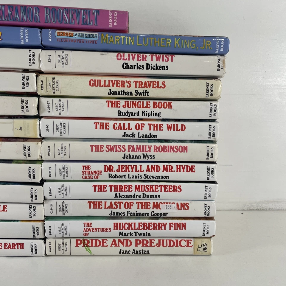 Lot of 23 Great Illustrated Classics Hardcover Baronet Books Foto 3 de 4