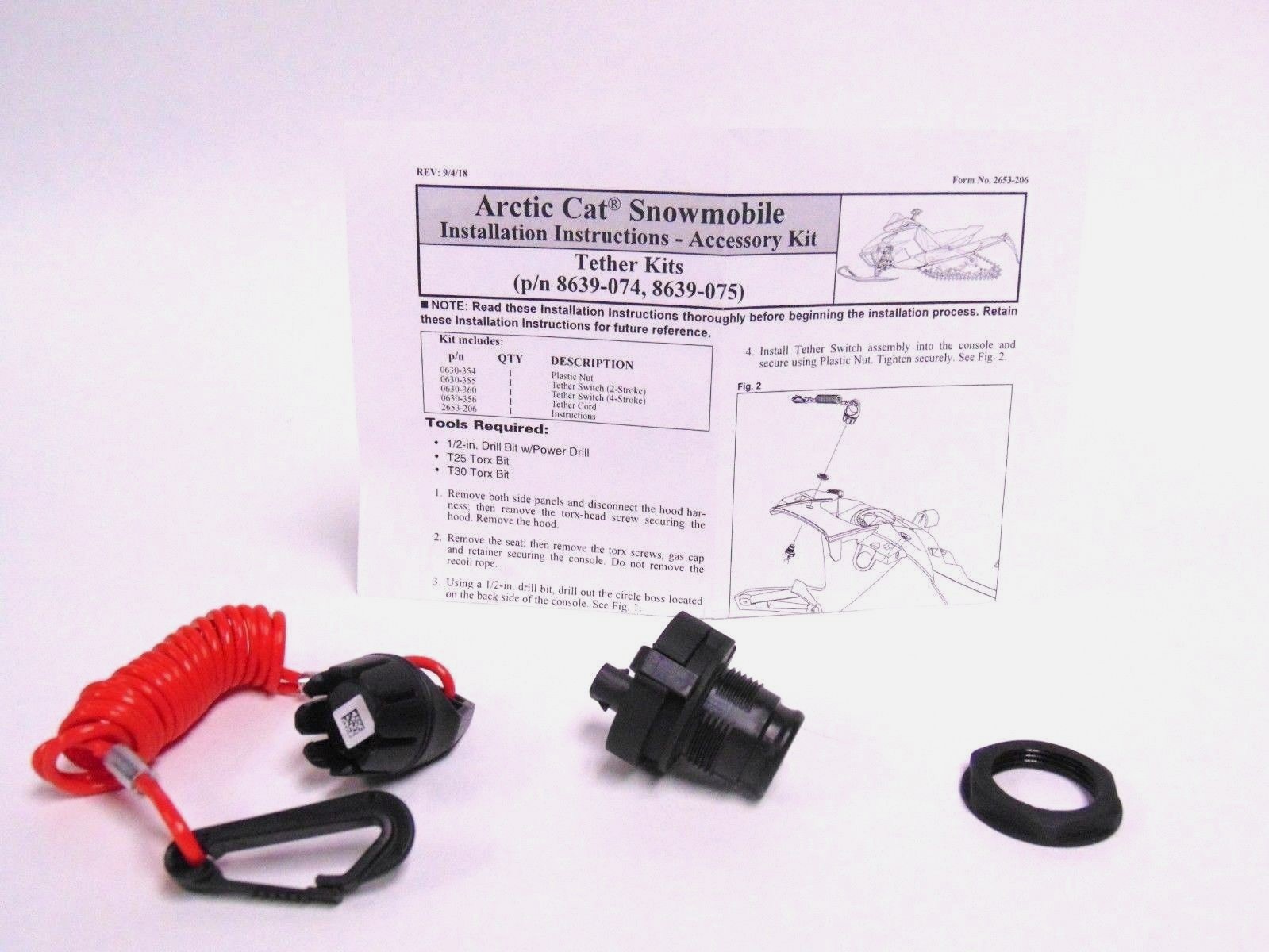 OEM Arctic Cat Snowmobile Tether Kit 2018 ZR6000/ZR8000/M6000/M8000  8639-074 - uphillacs.org