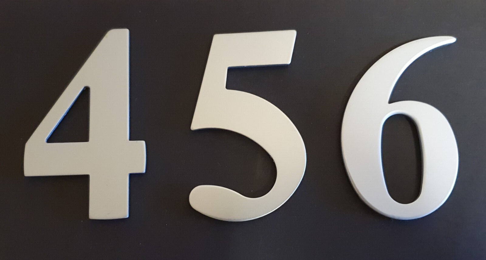 Silver Anodised 3 Inch Self Adhesive Large Door Numbers Adhesive House